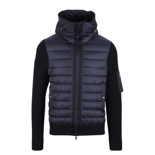 Moncler Men's Hooded Sweater Jacket Navy Blue Size Small